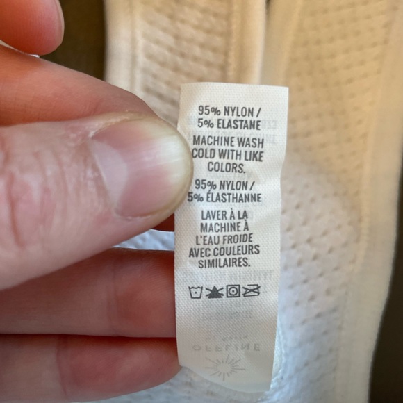 Aerie Offline Main Squeeze Seamless Waffle Bra Women’s XXL White Nylon Racerback - Picture 9 of 9